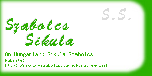 szabolcs sikula business card